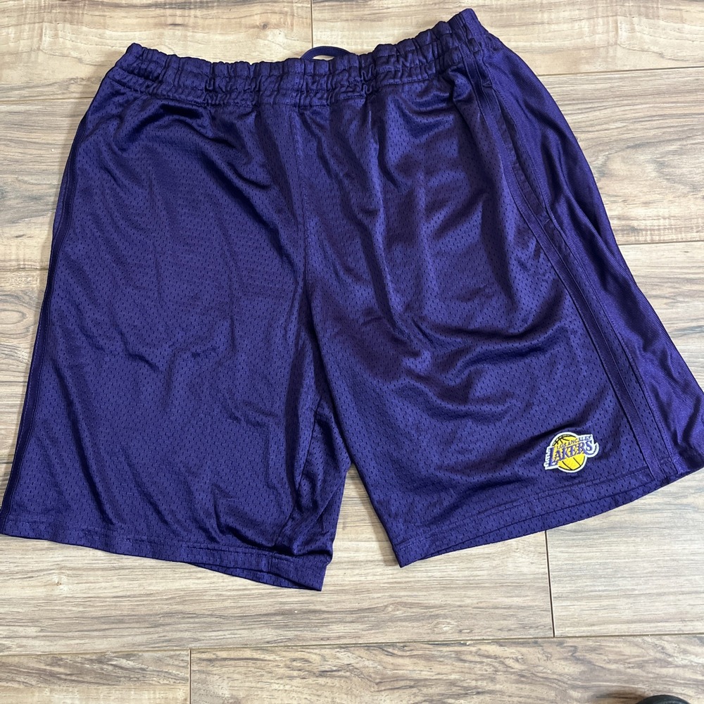 Adidas Los Angeles‎ LA Lakers Mesh Basketball Shorts Mens Size Large No Pockets